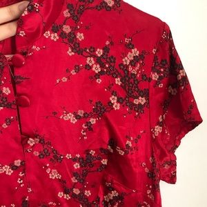 Oriental cocktail dress (red)